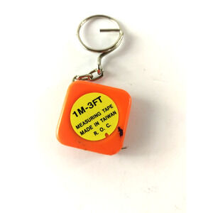 Measuring Tape Keychain Metal Orange